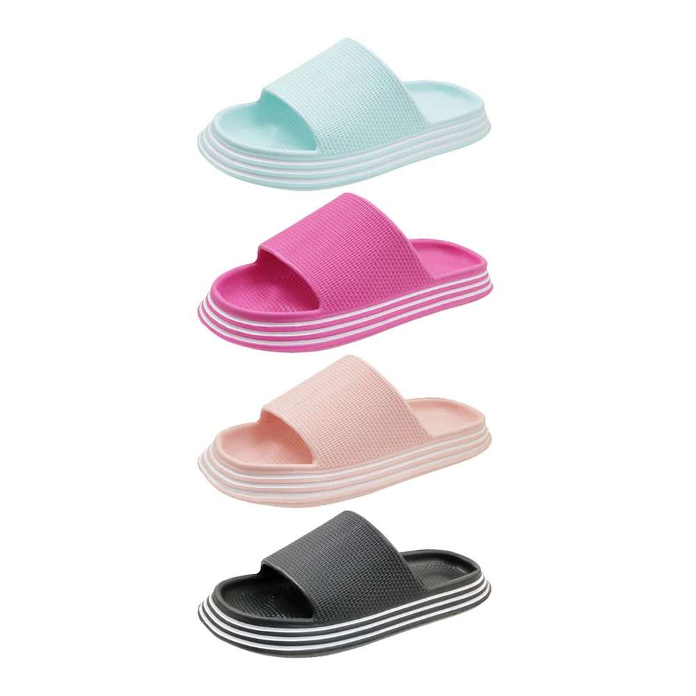 Picture of DDI 2374880 Women Striped Sole Slides&#44; 4 Assorted Color - Sizes 6-10 - Pack of 40