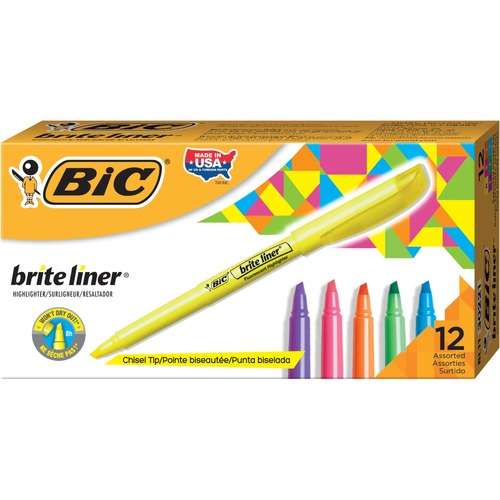 DDI 2375035  Highlighters - Assorted, 12 Pack case of 18