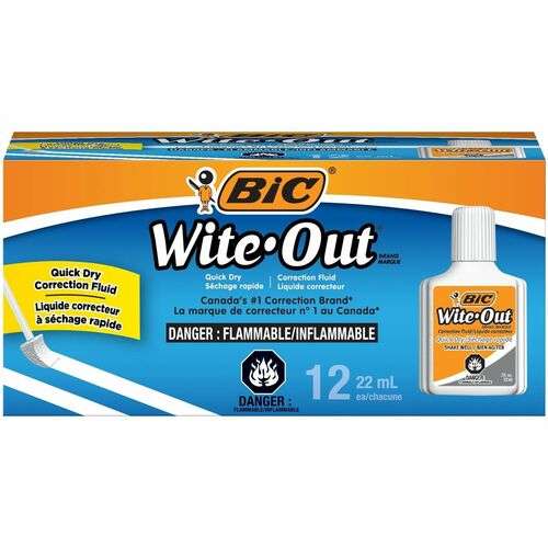 DDI 2375043 Quick Dry Correction Fluid - White, 20 mL, 12 Pack case of 12