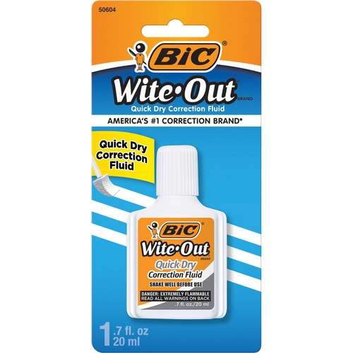 DDI 2375044 Quick Dry Correction Fluid - White, 20 mL, 1 Pack case of 144