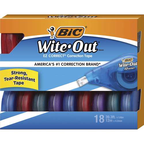 DDI 2375045 Correction Tape - White, 18 Pack case of 9
