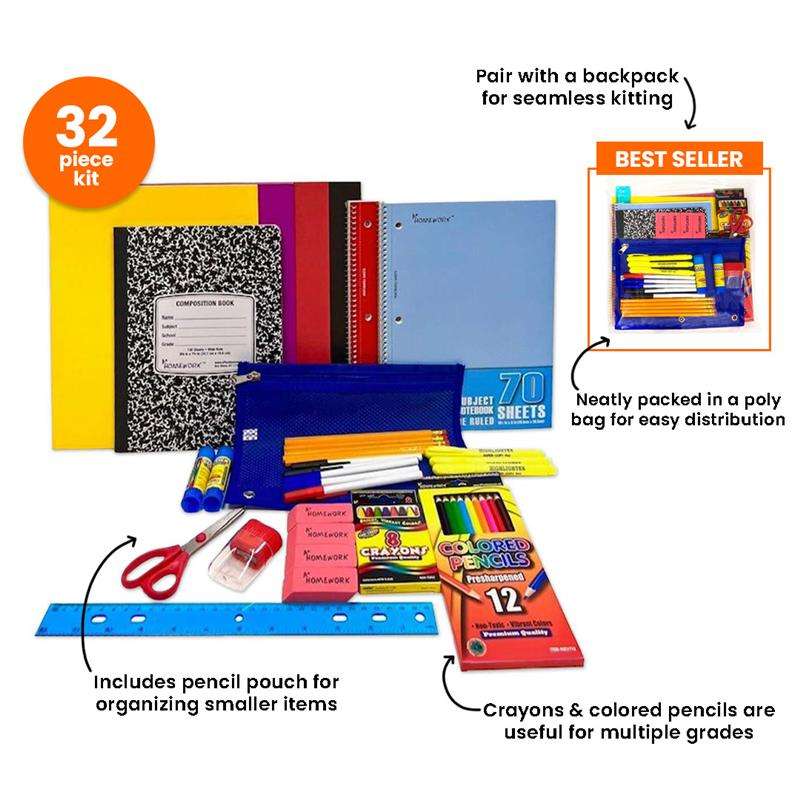 2370139 Middle School Supply Kits - 32 Piece case of 10