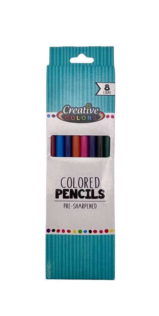 2371473 Colored Pencils - Pre-Sharpened, 8 Colors case of 48