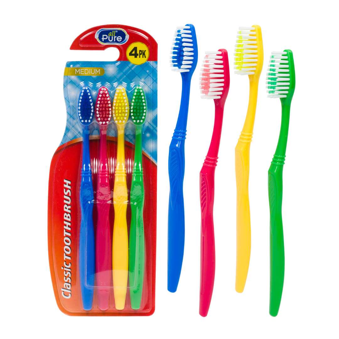 2375572 Classic Toothbrushes - Assorted, 4 Pack case of 48