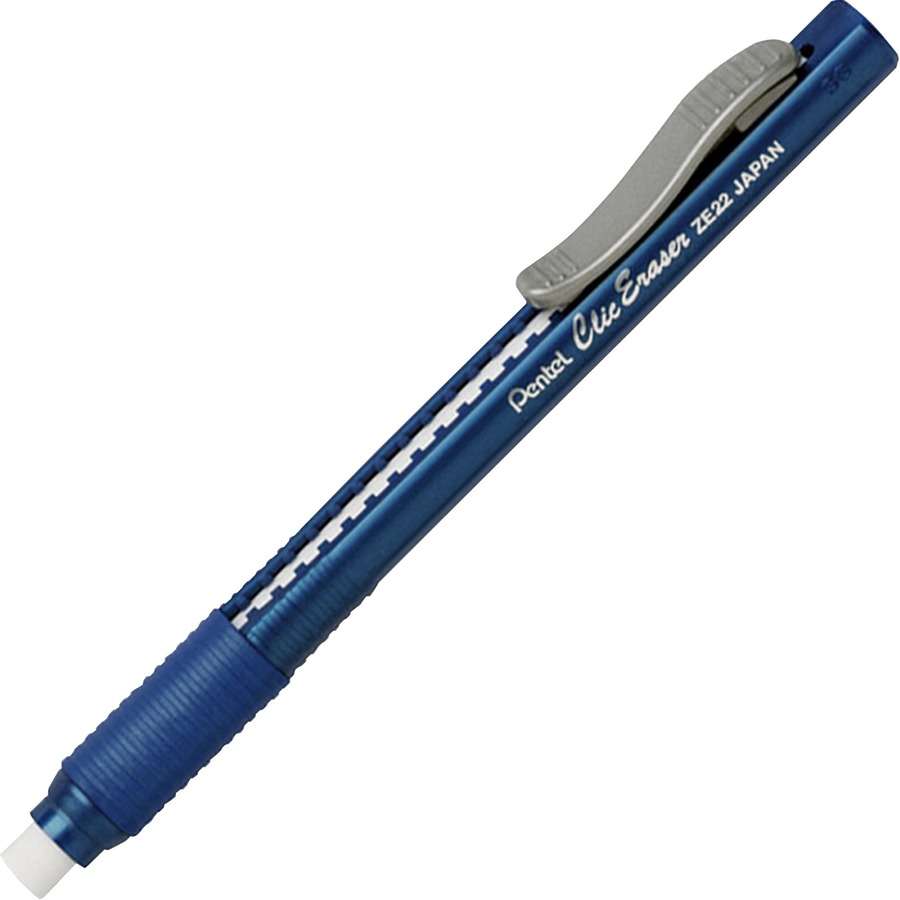 DDI 2375083 Rubber Grip Clic Erasers - Blue, 12 Pack case of 48