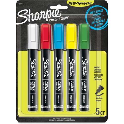 DDI 2375098 Wet Erase Chalk Markers - Assorted, Medium Tip, 5 Pack case of 5
