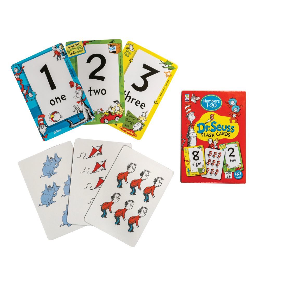 2373595 Dr. Seuss' Flashcards - 4 Learning Packs, 40 Cards per Pack case of 48