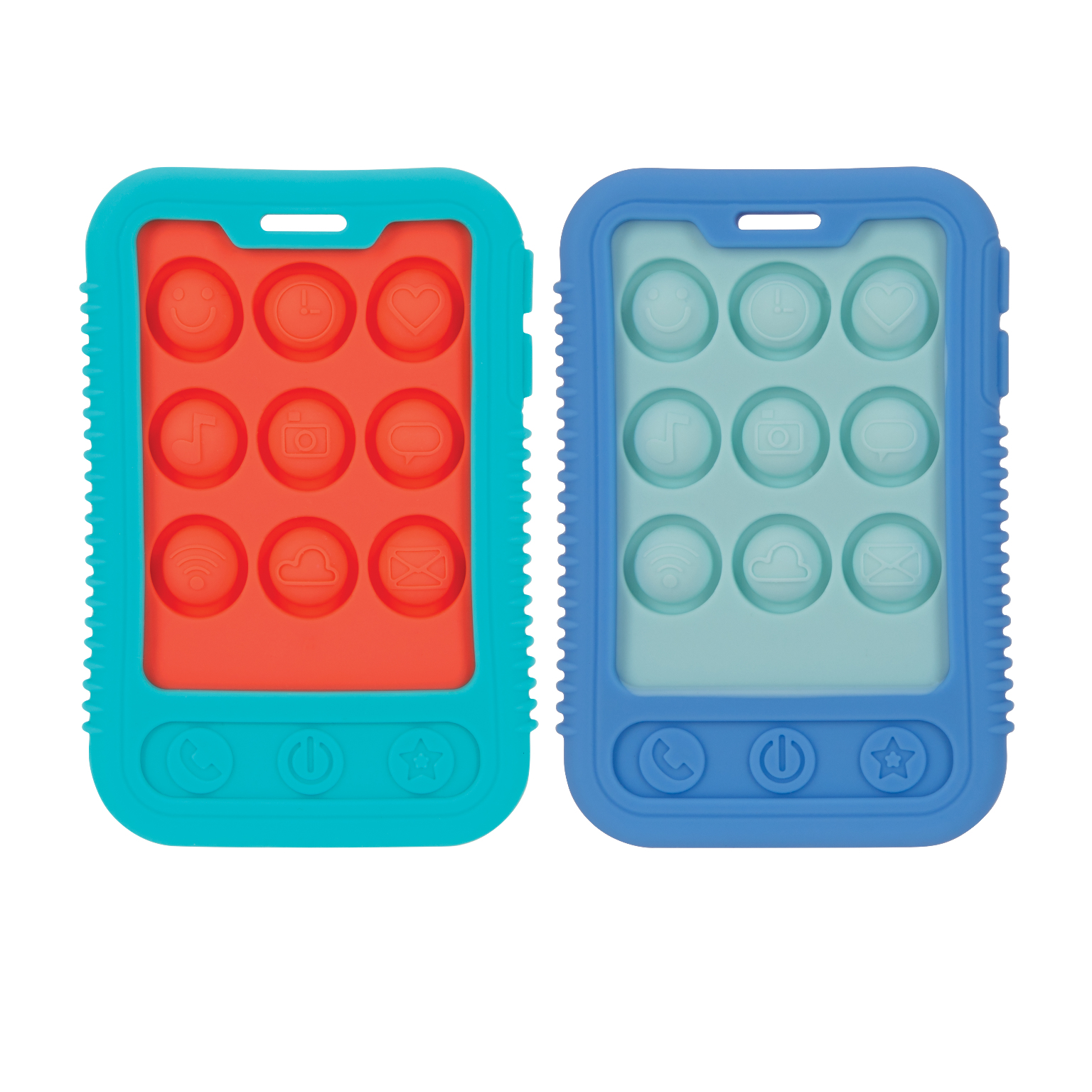 Nuby Cell Phone Popper Teethers - 3M+ case of 48