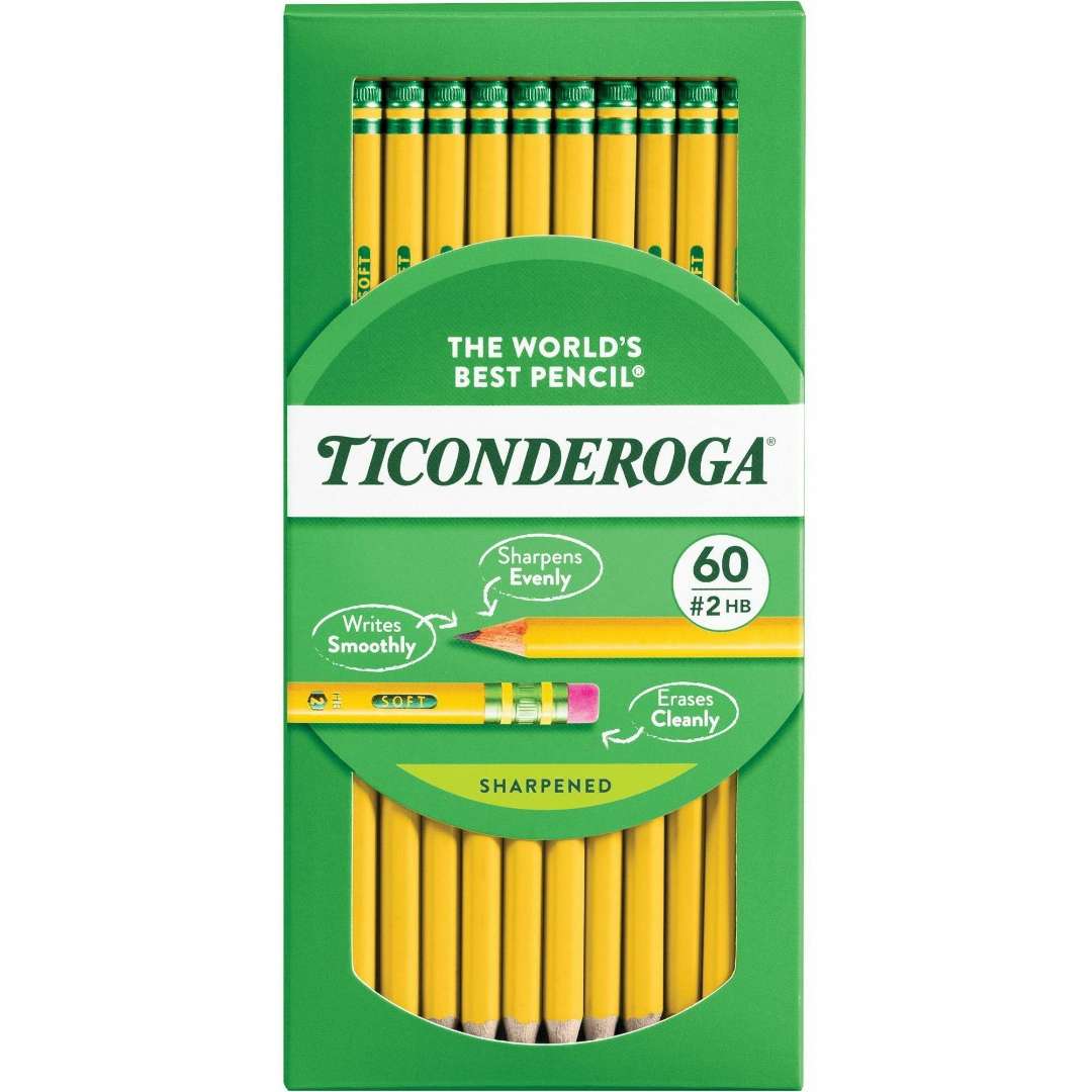 DDI 2375053 Ticonderoga #2 Yellow Wood Pencils - 240 Pack case of 6