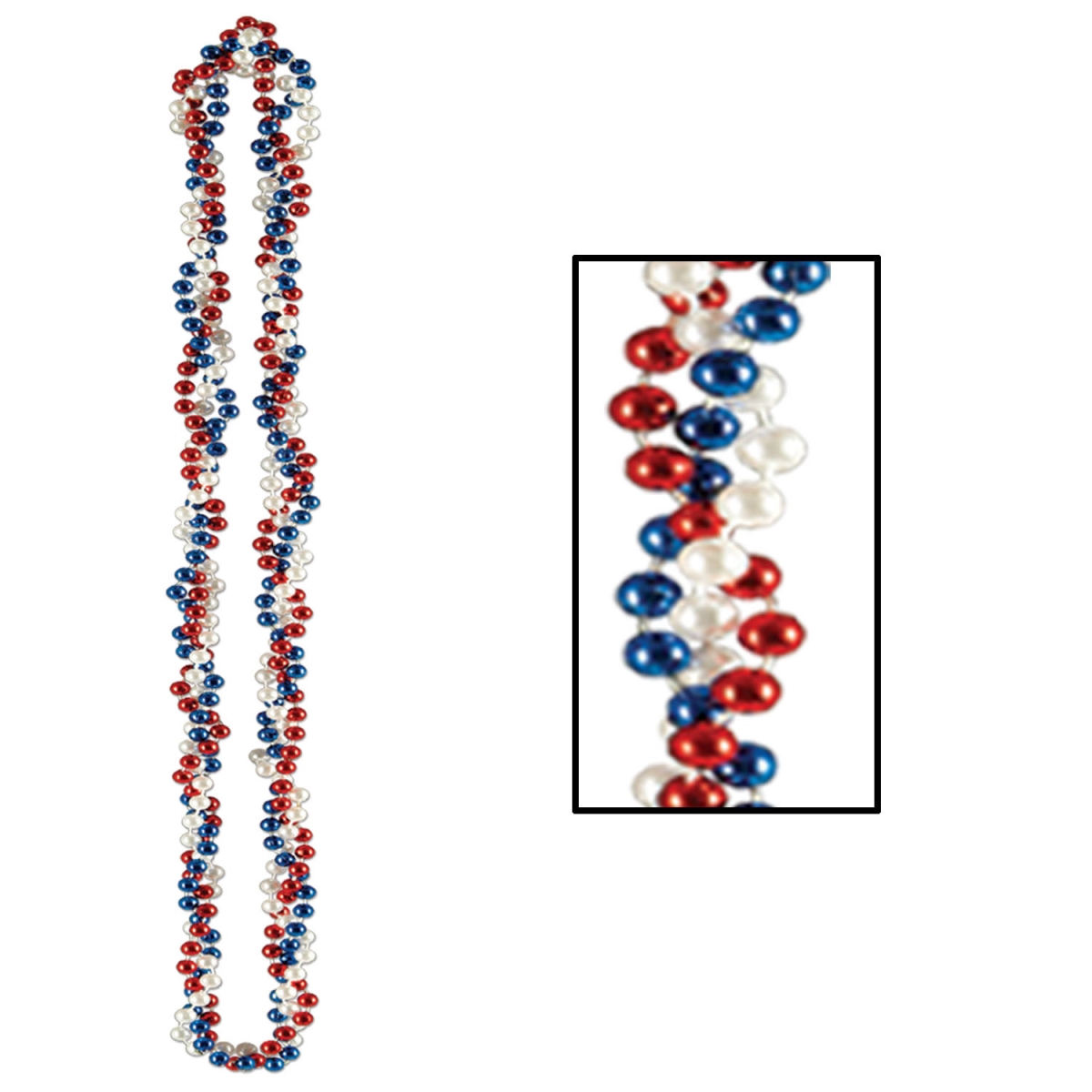 Picture of DDI 2364692 33 in. Braided Beads &#44; Patriotic Color - Pack of 240