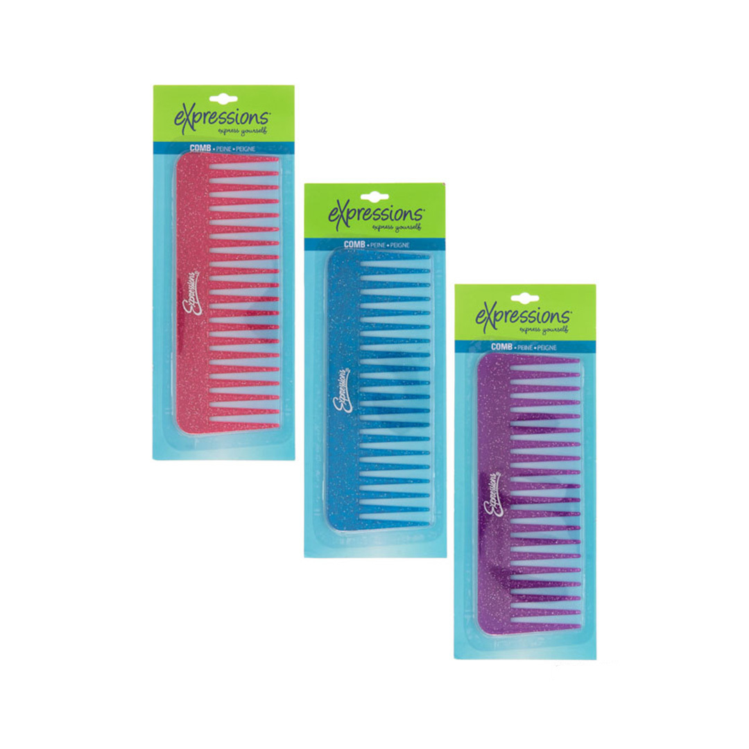 2364737 Wide Tooth Combs - Assorted Colors, 6.5 case of 48