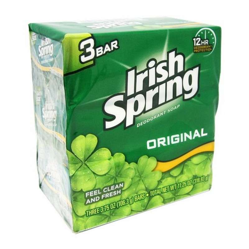 2374489 Irish Spring Bar Soaps - 3 Pack, Deodorant case of 18