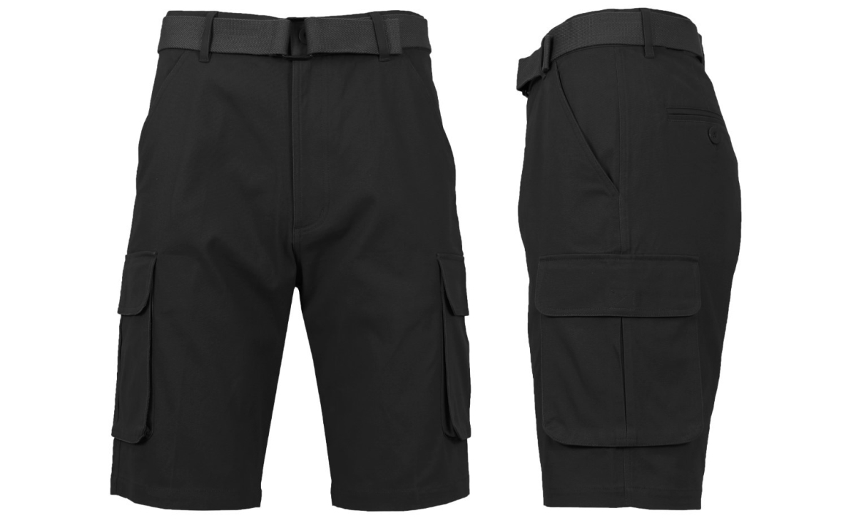 Picture of DDI 2368587 Men Belted Cargo Shorts&#44; Black - Size 30-42 - Pack of 24