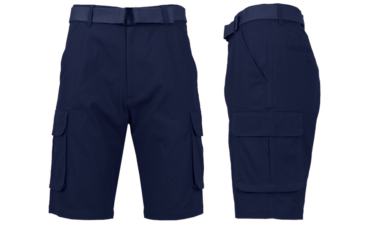 Picture of DDI 2368589 Men Belted Cargo Shorts&#44; Navy - Size 30-42 - Pack of 24