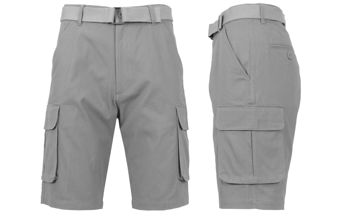 Picture of DDI 2368591 Men Belted Cargo Shorts&#44; Grey - Size 30-42 - Pack of 24