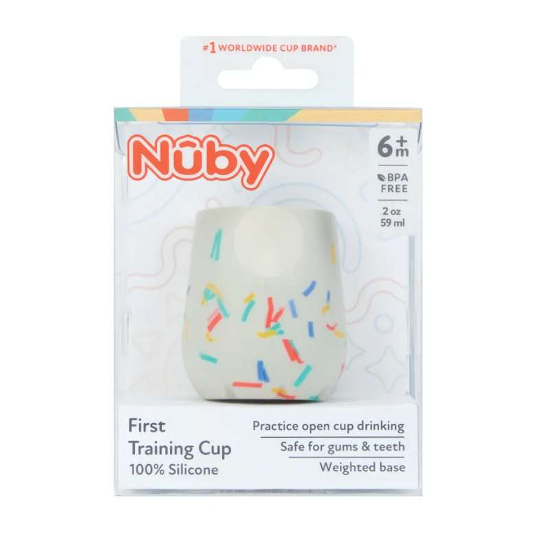 DDI 2376633  First Open Training Cups - Confetti, 2oz, 6+ Months case of 12