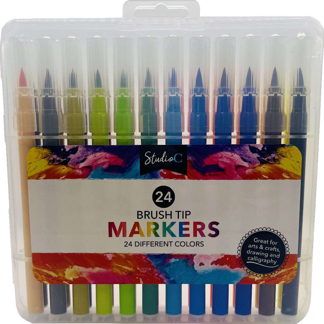 DDI 2375771 Brush Tip Markers - 24 Set case of 48