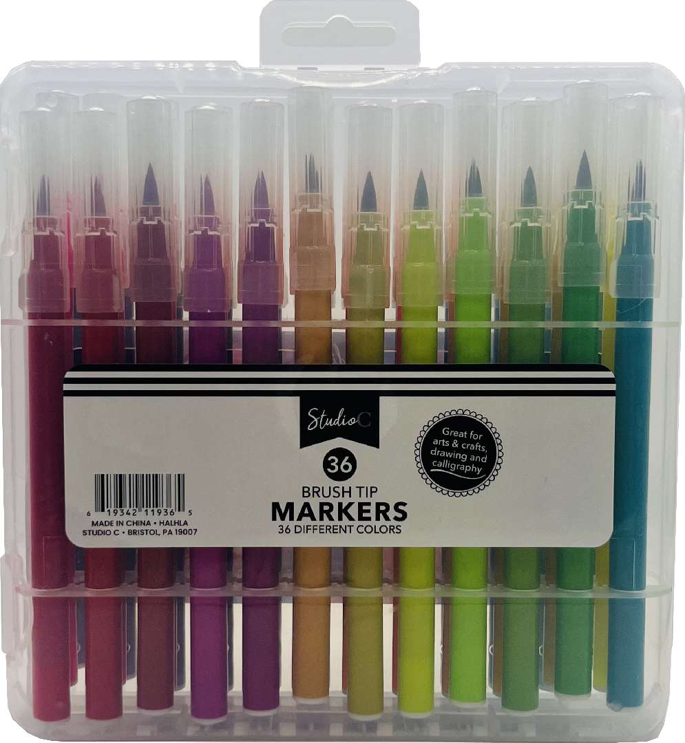 DDI 2375772 Brush Tip Markers - 36 Colors case of 24