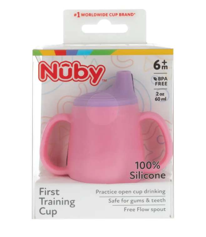 DDI 2376643  First Open Training Cups - Pink, 2oz, 6+ Months case of 24