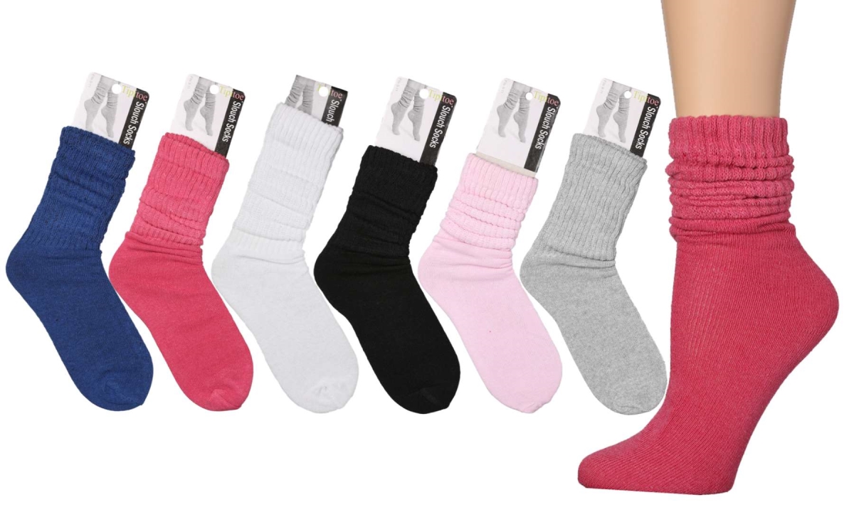 2379096 Women  Crew Slouch Socks - Assorted - Size 9-11 - Pack of 60