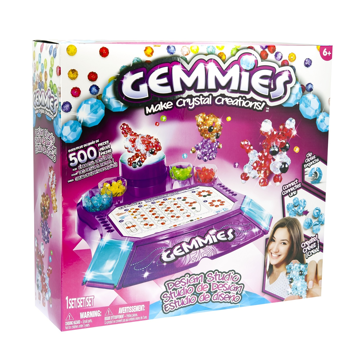 2361709 Gemmies Crystal Creations Kit - Design Studio, 500 Pieces case of 6