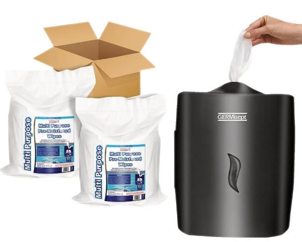 2348995 Multipurpose Gym Wipes - Dispenser and Two Rolls case of 1
