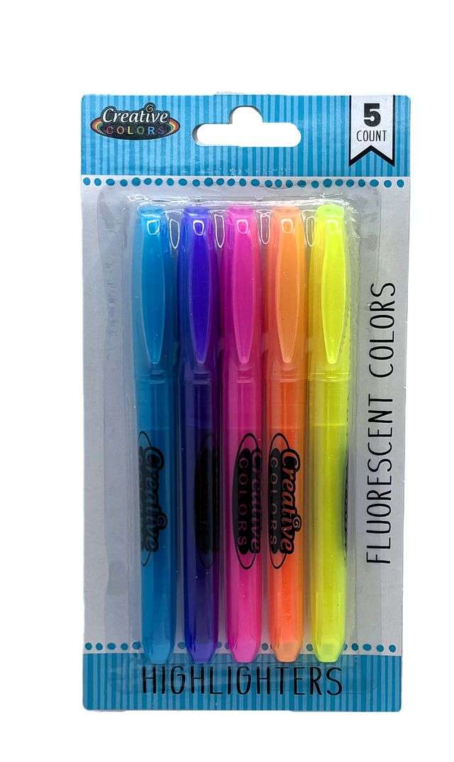 2371498 Highlighters - 5 Colors, Pen Style case of 48