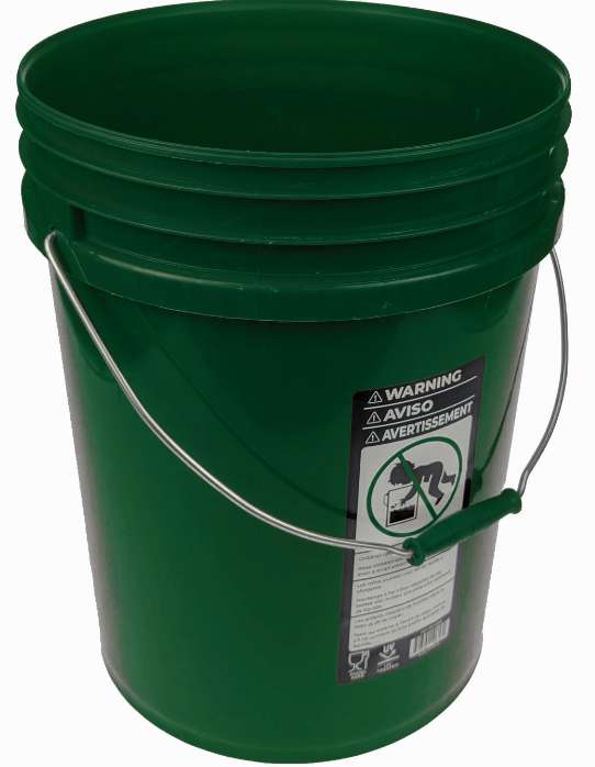2385997 5 Gallon Plastic Bucket - Green case of 6