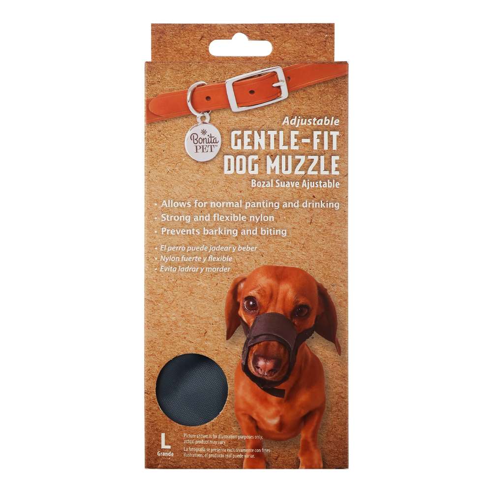 2379387 Pet Adjustable Dog Muzzle, Black, Large case of 96
