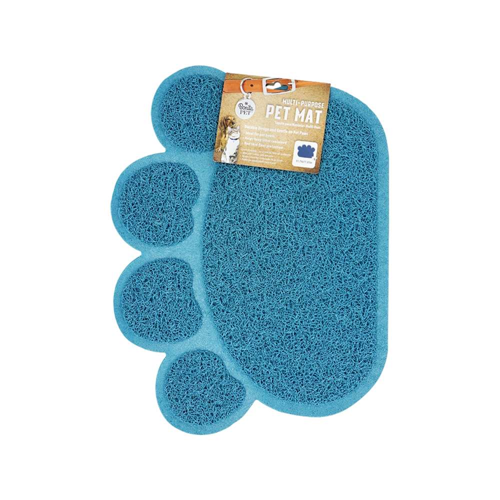 2379398 Paw Shaped Multi-Purpose Pet Mat, Teal case of 36