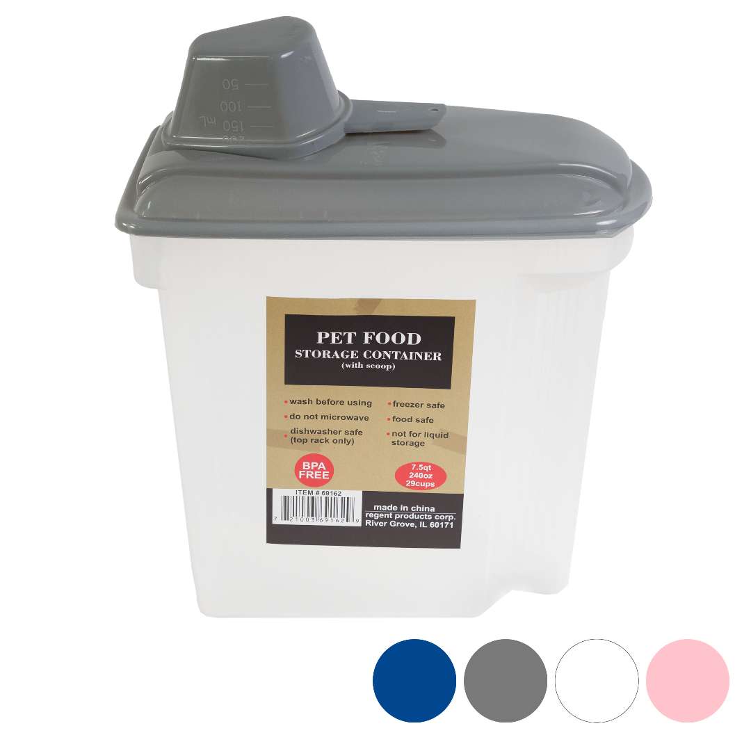 2379484 7.5 Liter Pet Food Container, Assorted case of 12