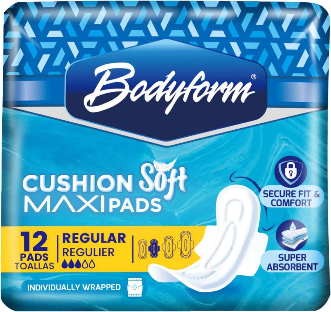 2366786 Cushion Soft Maxi Pads with Wings, Regular - 12 Count case of 24