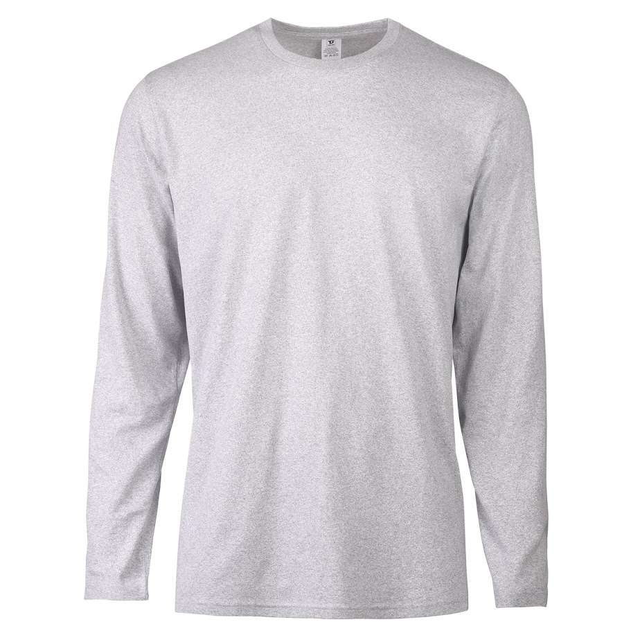 2373861 Men's Crew Neck Long Sleeve T-Shirts - Gray, 3X case of 60