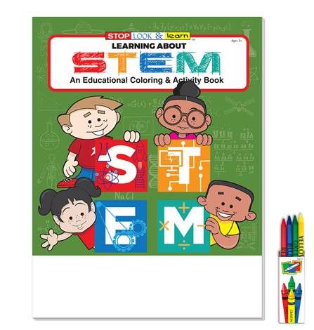 2380509 Learning About STEM Coloring Book with Crayons case of 72