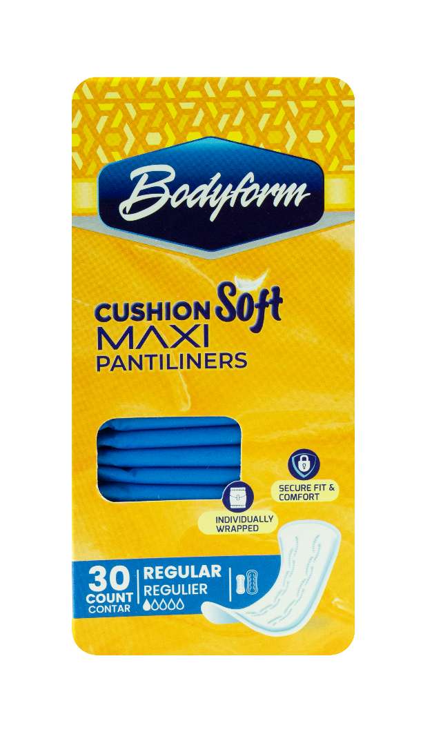 2382133 Cushion Soft Pantiliners, Regular - 30 Count case of 24