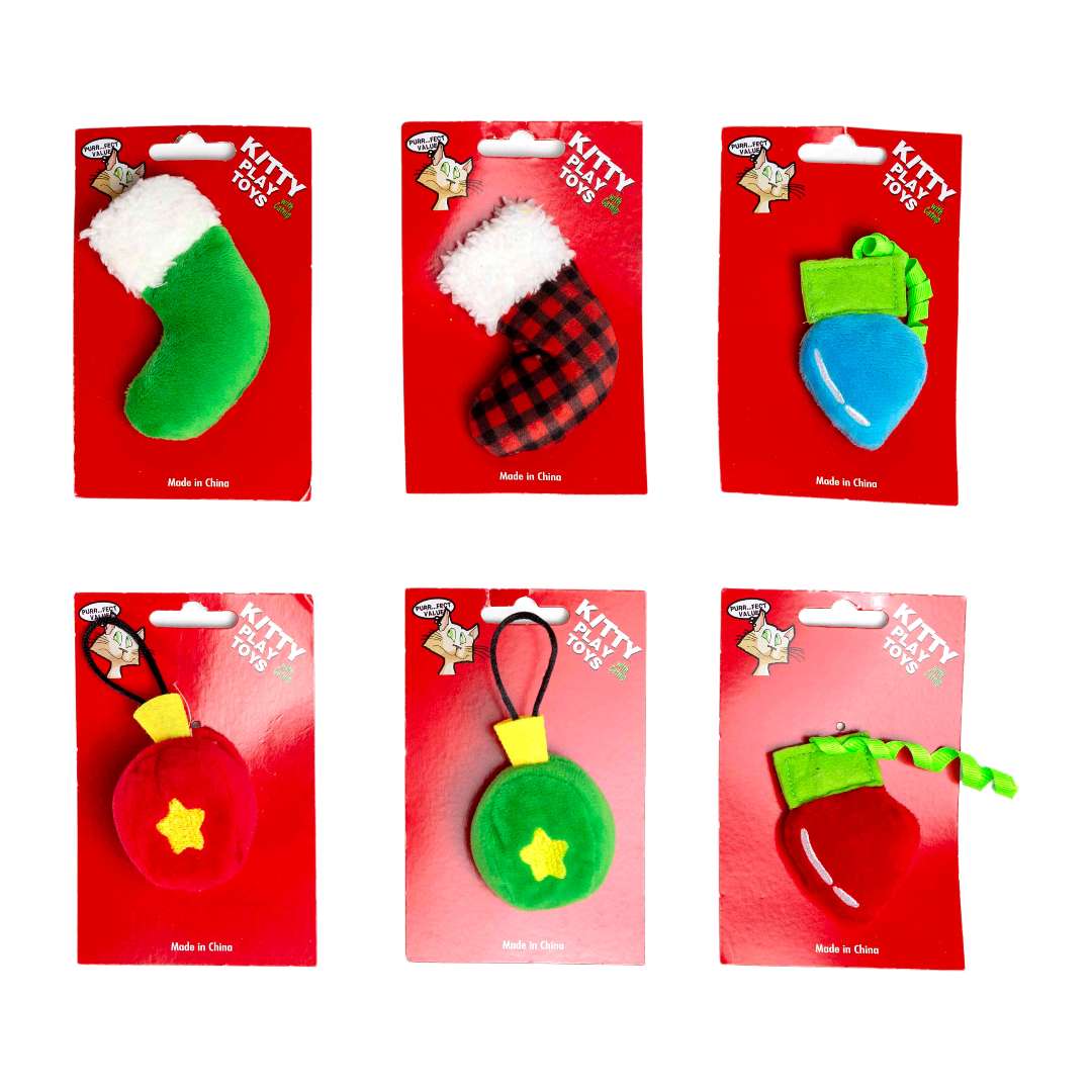 2385564 Christmas Cat Toys - Assorted case of 48