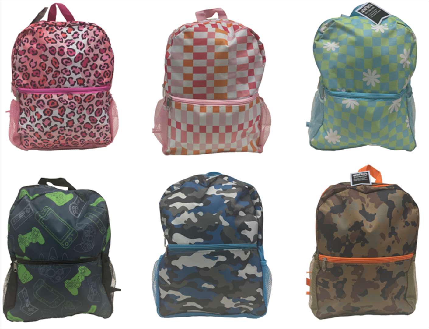 2385595 15 Assorted Printed Backpacks case of 6