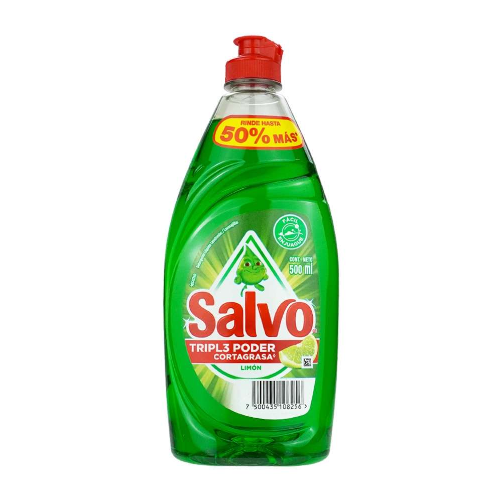 2379905 Salvo Liquid Dish Detergent, Lime, 500ml case of 10