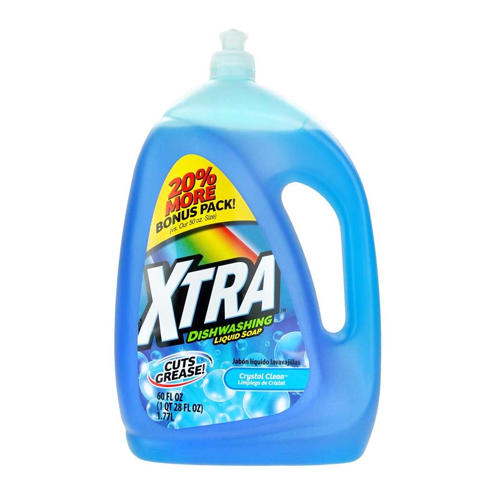 2379932 XTRA Dish Detergent, Crystal, 60oz. case of 6