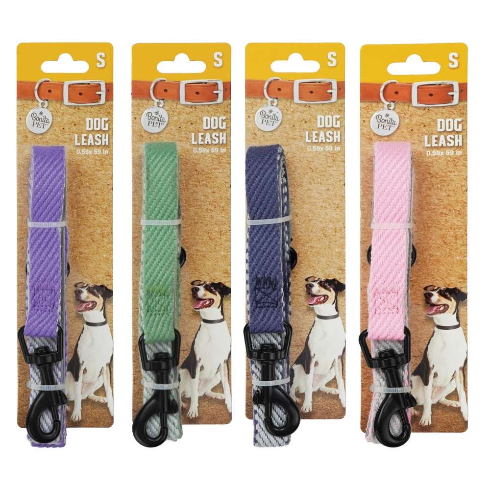 2384736 Cotton Dog Leashes - Small, Assorted Color - Case of 96