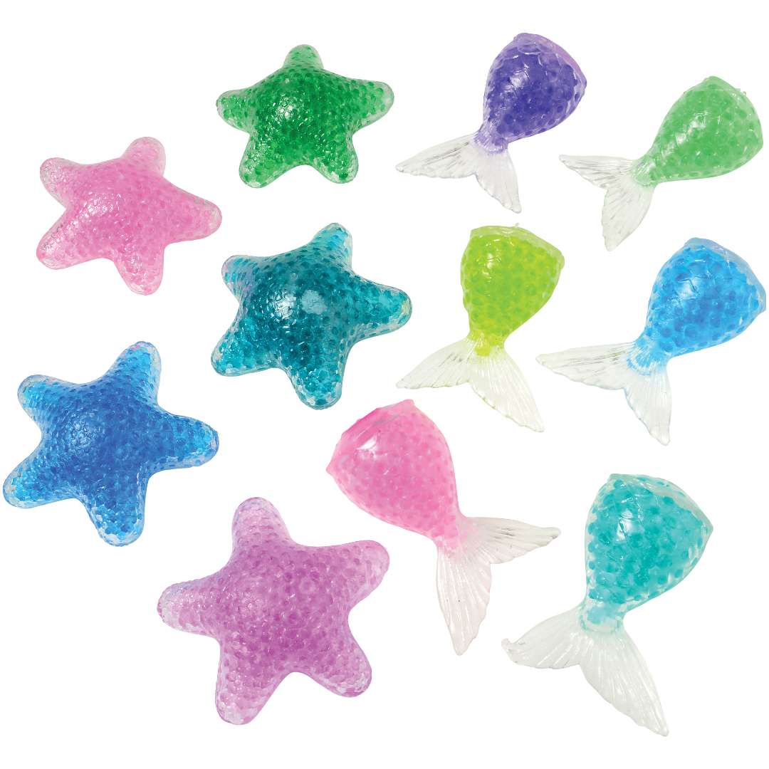 2385096 Squashy Mermaid Tails & Starfish - Case of 60