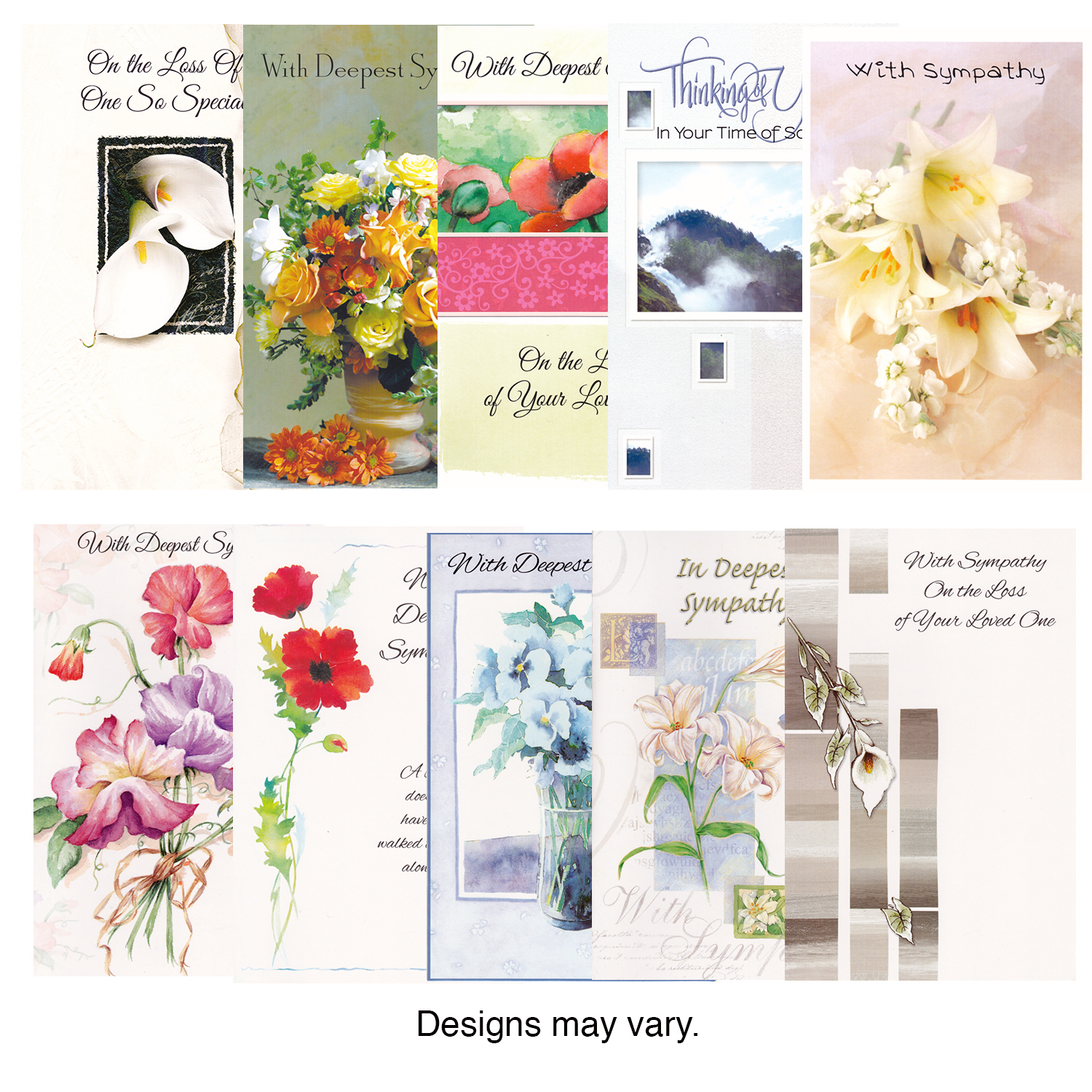 2341963 Sympathy Cards - Assorted, 5x7.5 case of 120