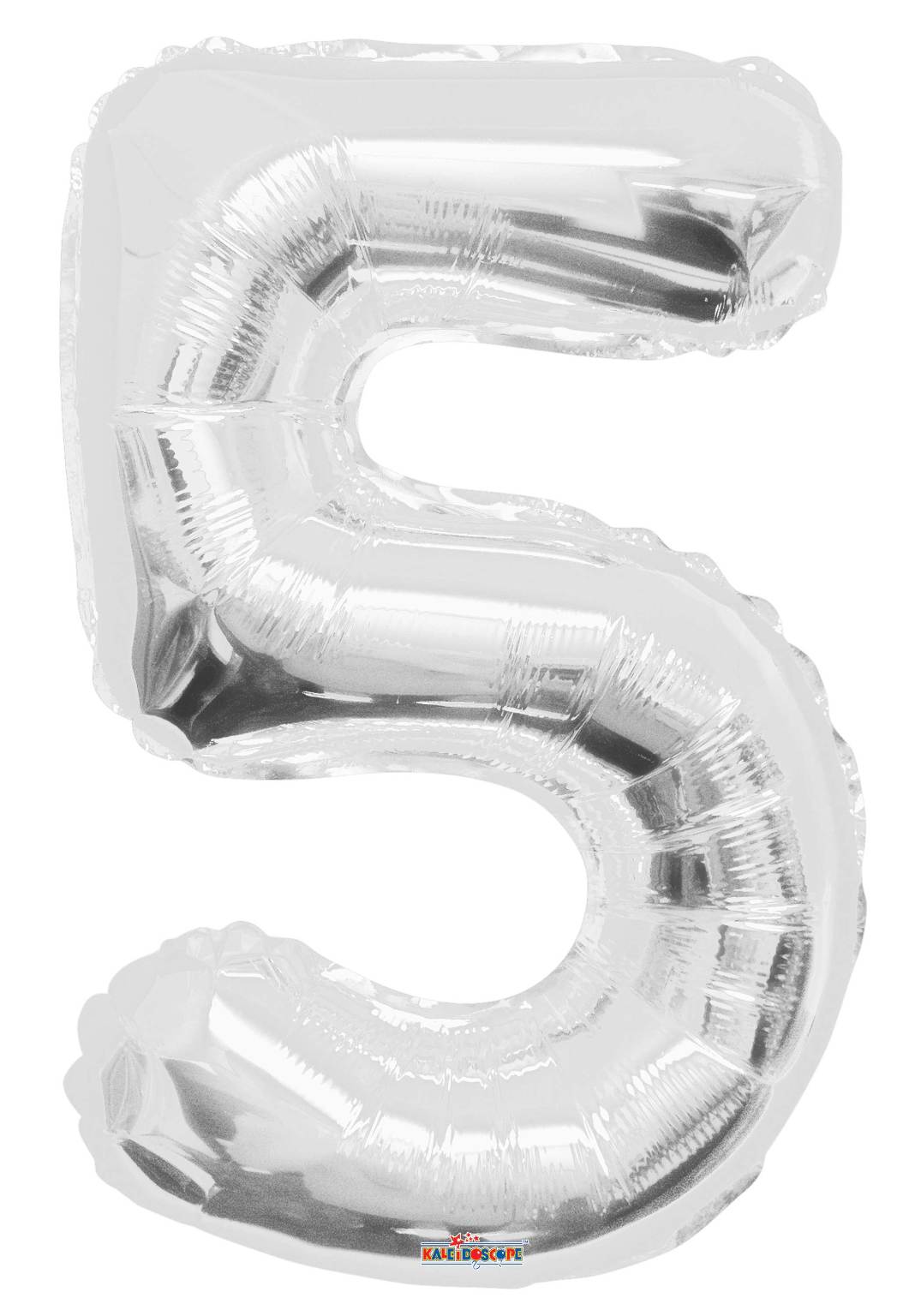2354764 Mylar Number 5 Balloons - Silver, 34 case of 48