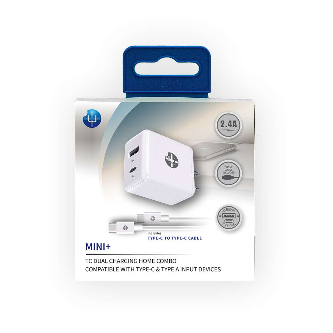 2385500 Type C Charging Home Combo - White case of 200
