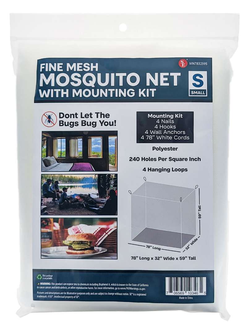 2385993 Fine Mesh Polyester Mosquito Nets - 72 x 32 x 59 case of 24
