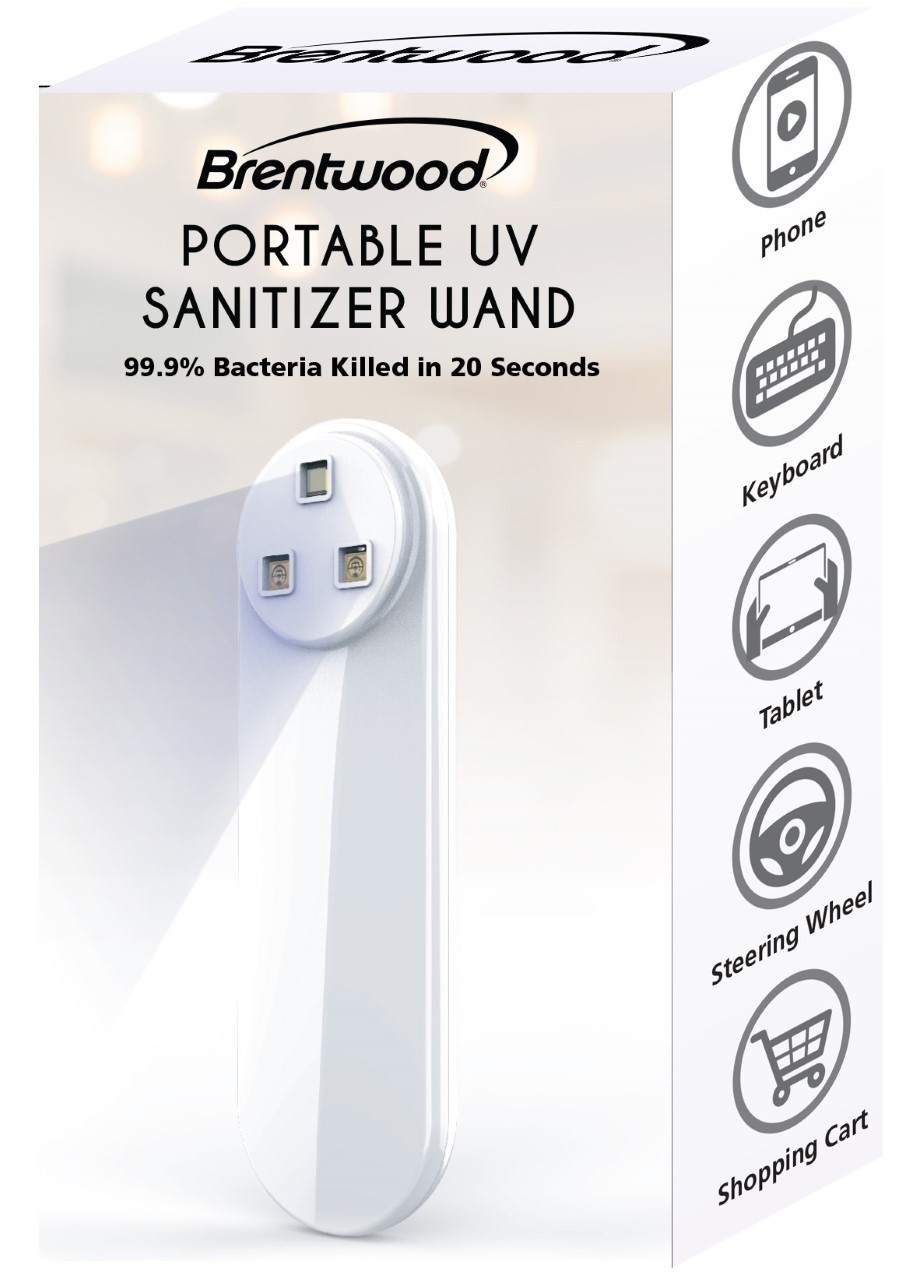 2359204 Handheld UV Sanitizer Wands - White case of 100
