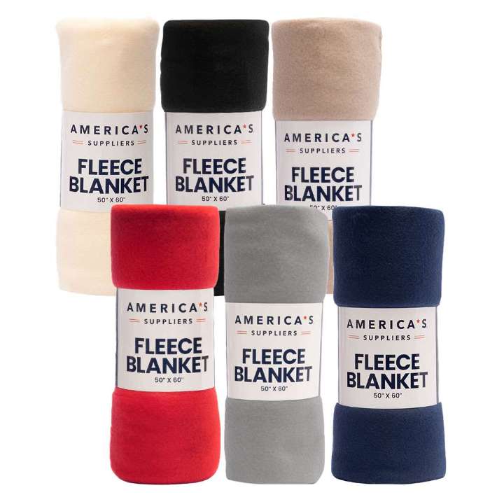 2373472 Fleece Blankets - 50x60, Assorted colors case of 24