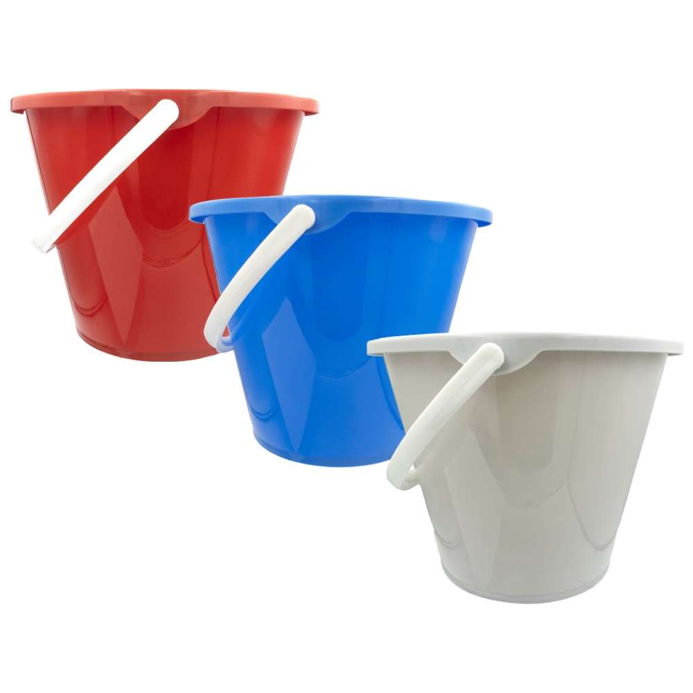 2382008 Plastic Buckets - 3.4 gal, Assorted case of 24