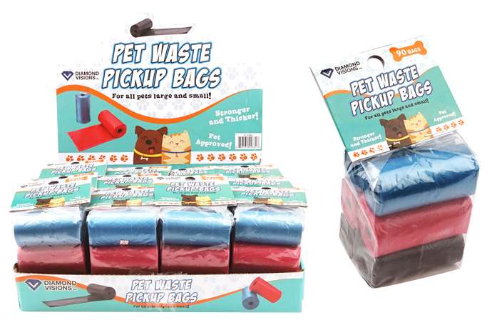 2382182 Dog Waste Bags - Assorted Colors, 6 Pack case of 64