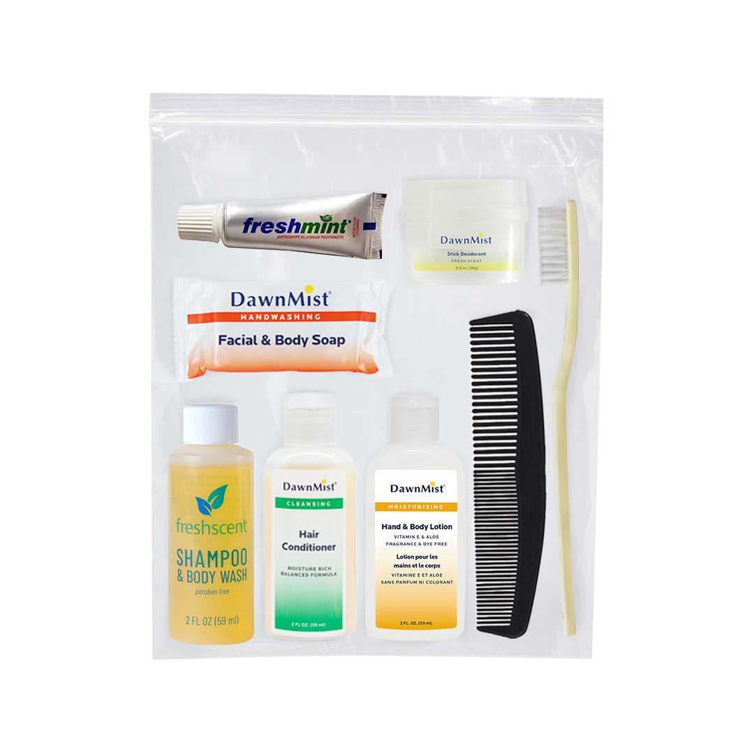 2382709 Essential Hygiene Kits - 8 Piece case of 50